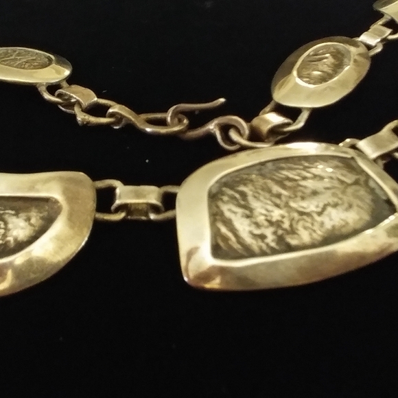 Brutalist Sterling Mod Shapes Necklace - Picture 2 of 5